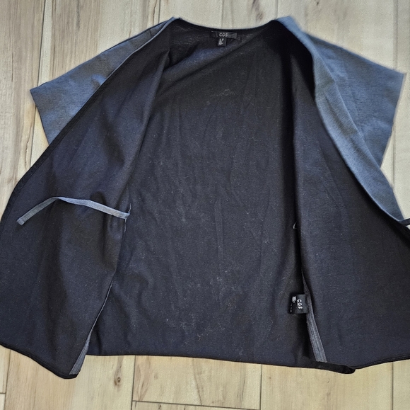 COS Wrap Blouse - Grey - Size Small - Picture 4 of 7